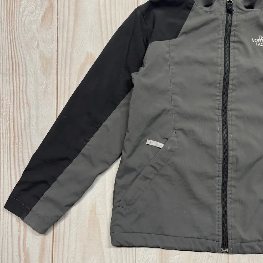 The North Face Boys Polartec Fleece Lined Jacket Size M (10/12) Gray&Black - Picture 3 of 8